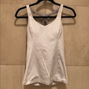 Off white and gray lululemon tank top